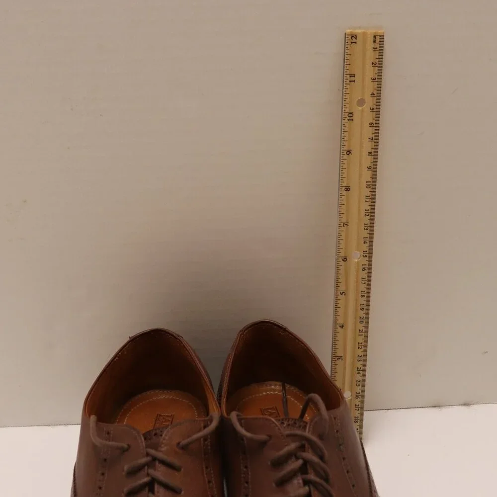 Lands' End Men's Wing Tip Brown Shoes Size 13M Lace Up 35357